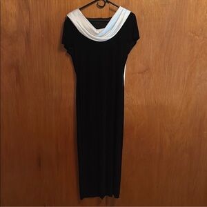 Connected Apparel Black and White Maxi Dress